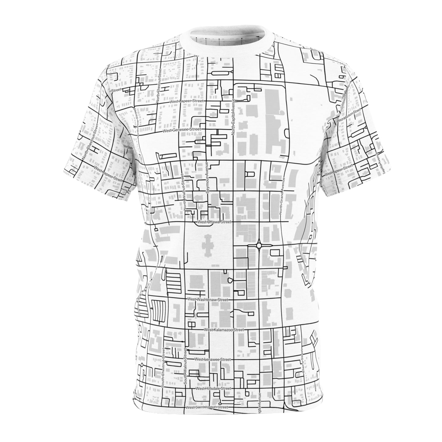 Lansing (Downtown) Map Tee