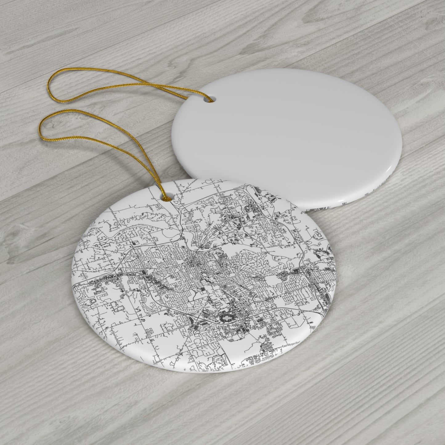 "Ann-Arbor City" Ceramic Ornament, 4 Shapes