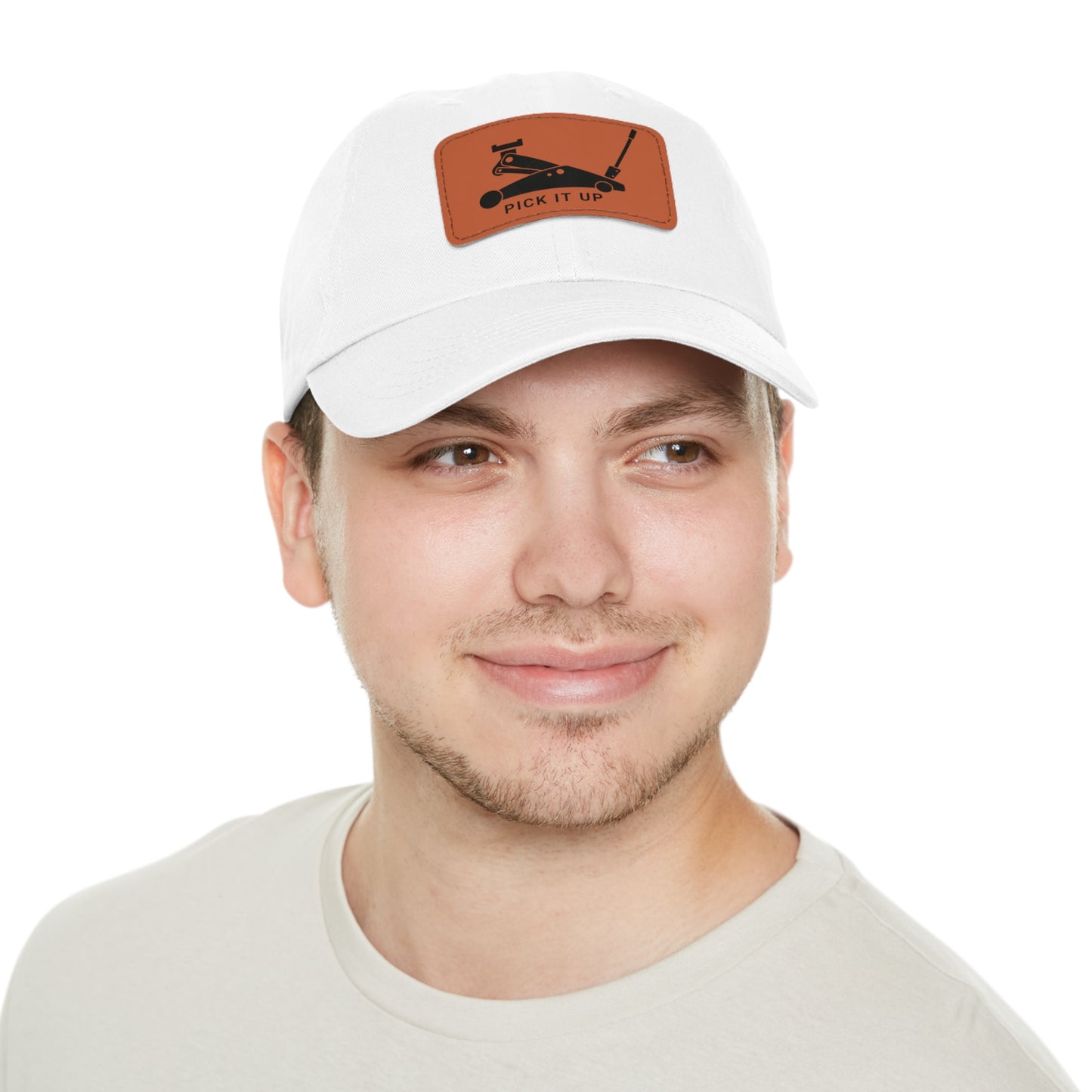 "Pick it up" Dad Hat with Leather Patch