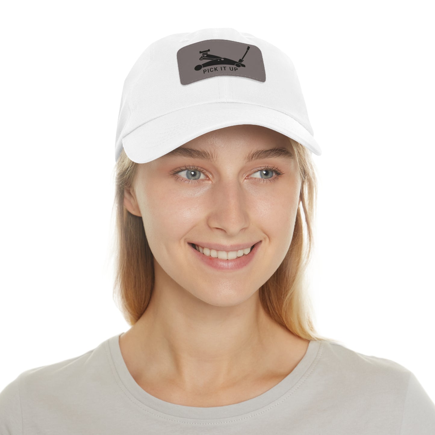 "Pick it up" Dad Hat with Leather Patch