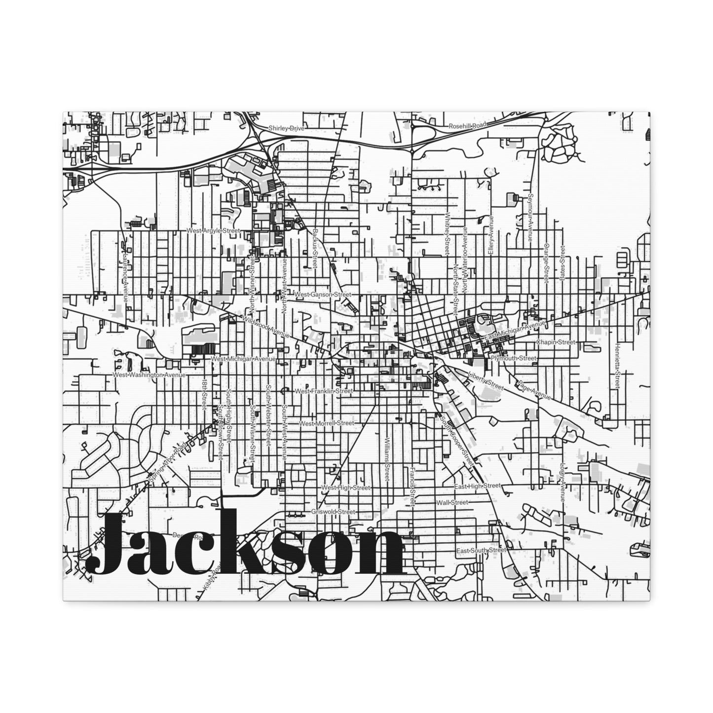 Jackson (City) Canvas