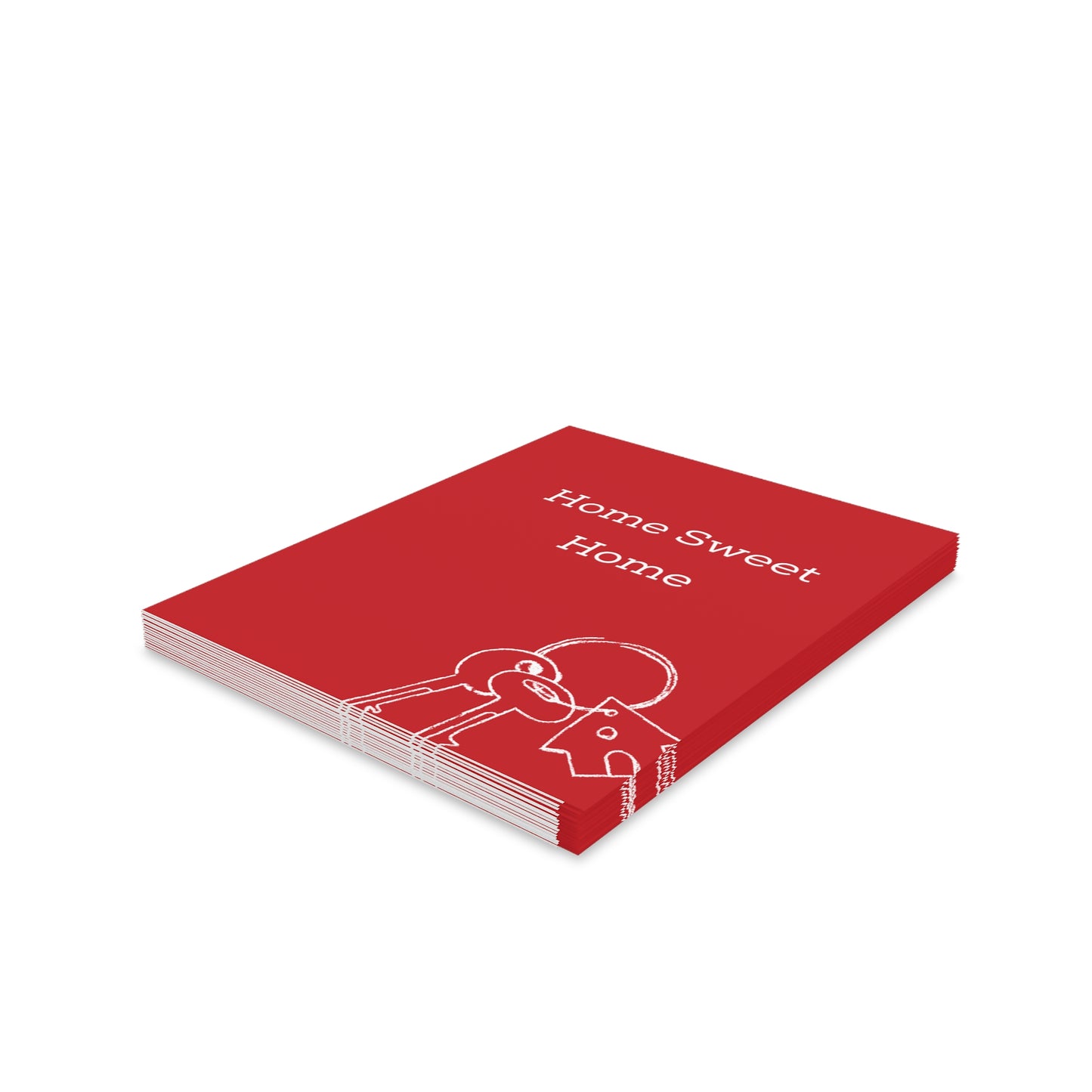 "Home Sweet Home" Red - Cards for Real Estate Agents (8, 16, and 24 pcs)