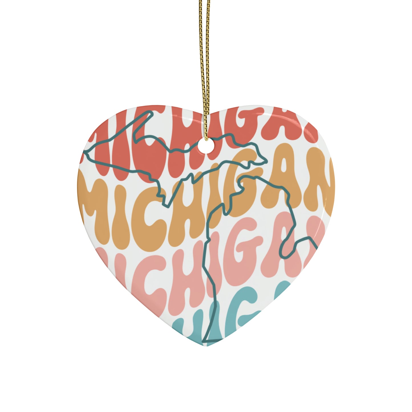 "Michigan Christmas" Ceramic Ornaments (1pcs, 5pcs, 10pcs, 20pcs)