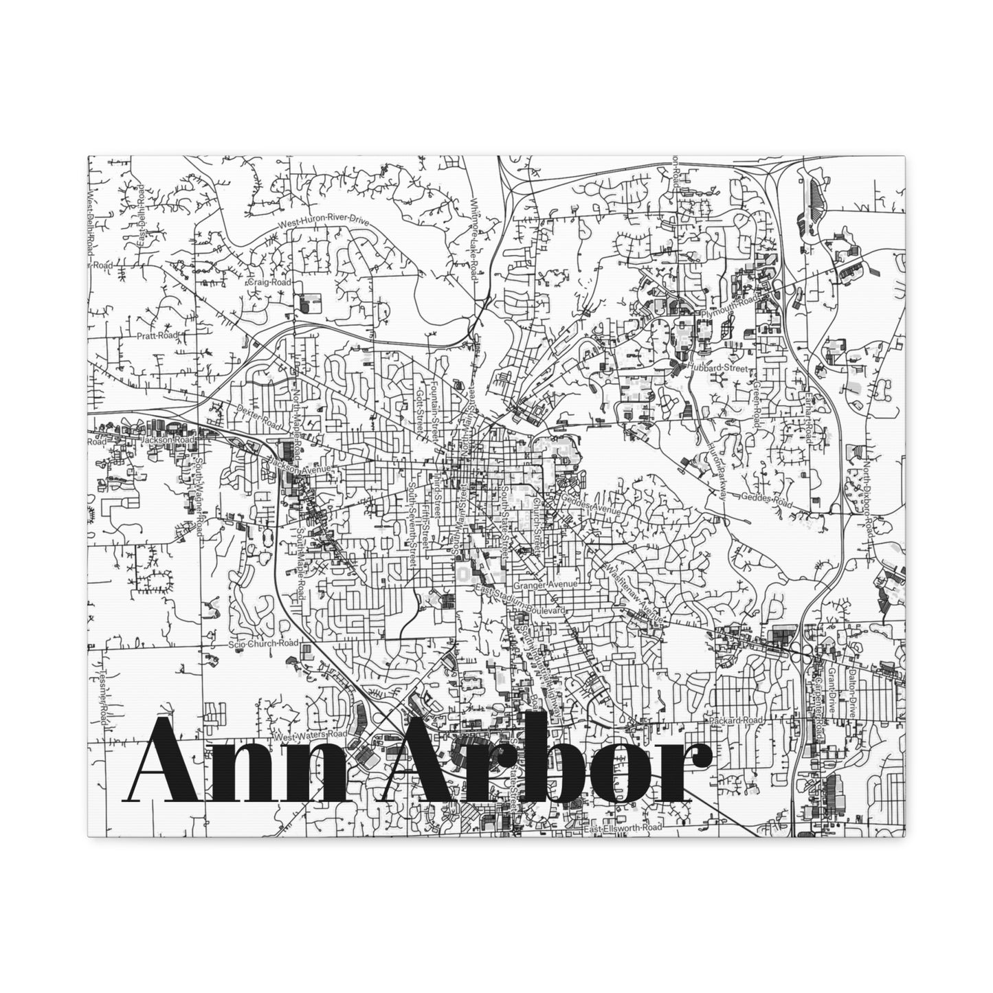 Ann Arbor (City) Canvas