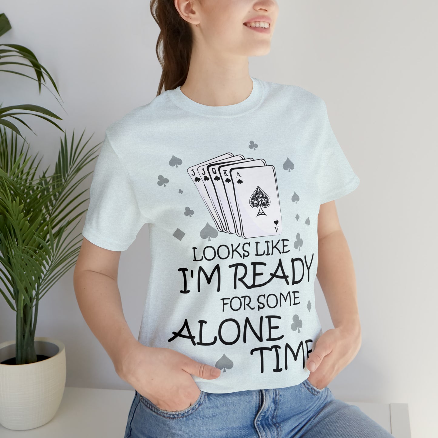 "Alone Time" Euchre Short Sleeve Tee