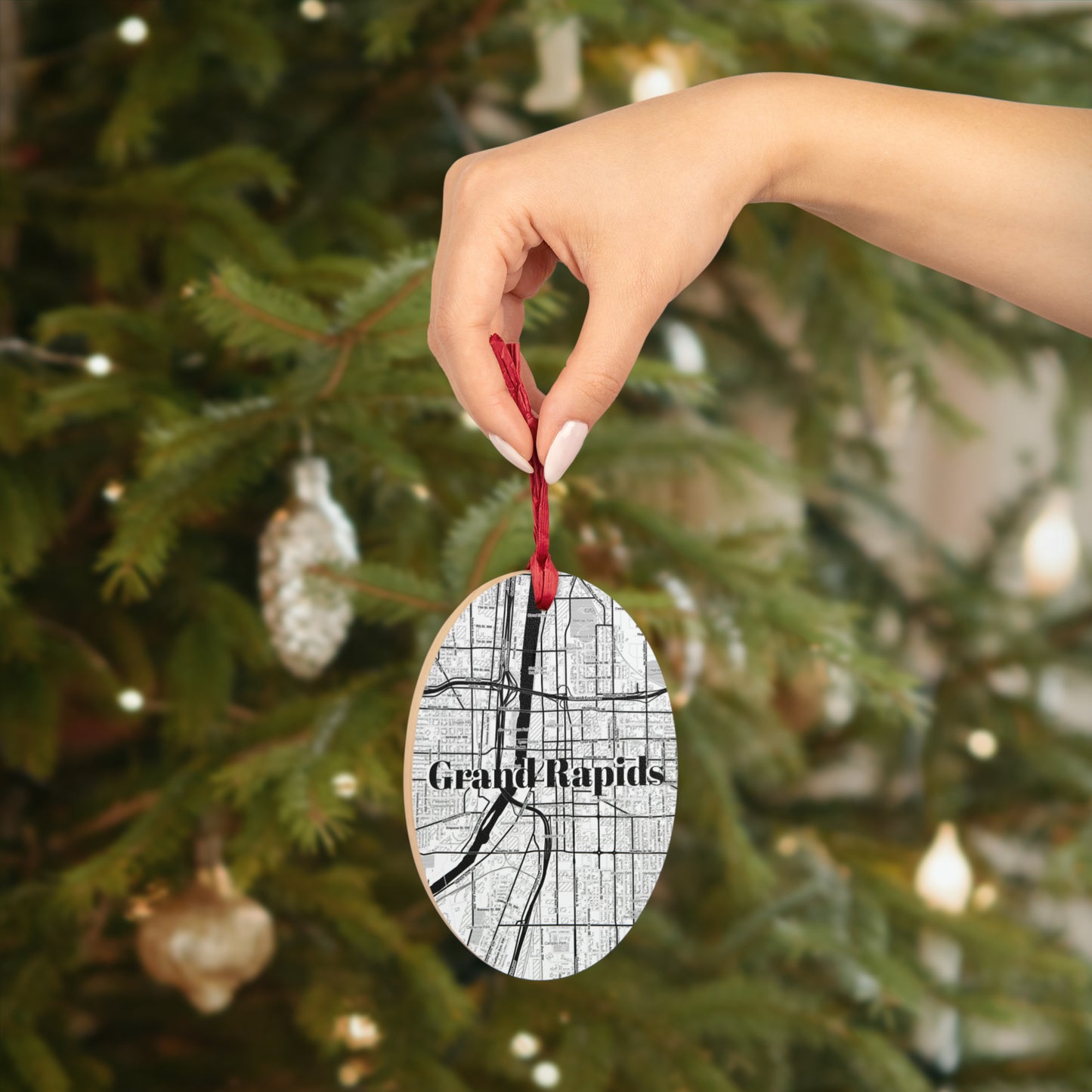 Grand Rapids (Downtown) Wooden Ornament