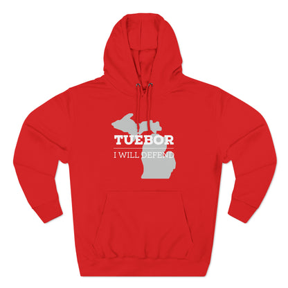 "Tuebor" Premium Pullover Hoodie with Michigan Seal