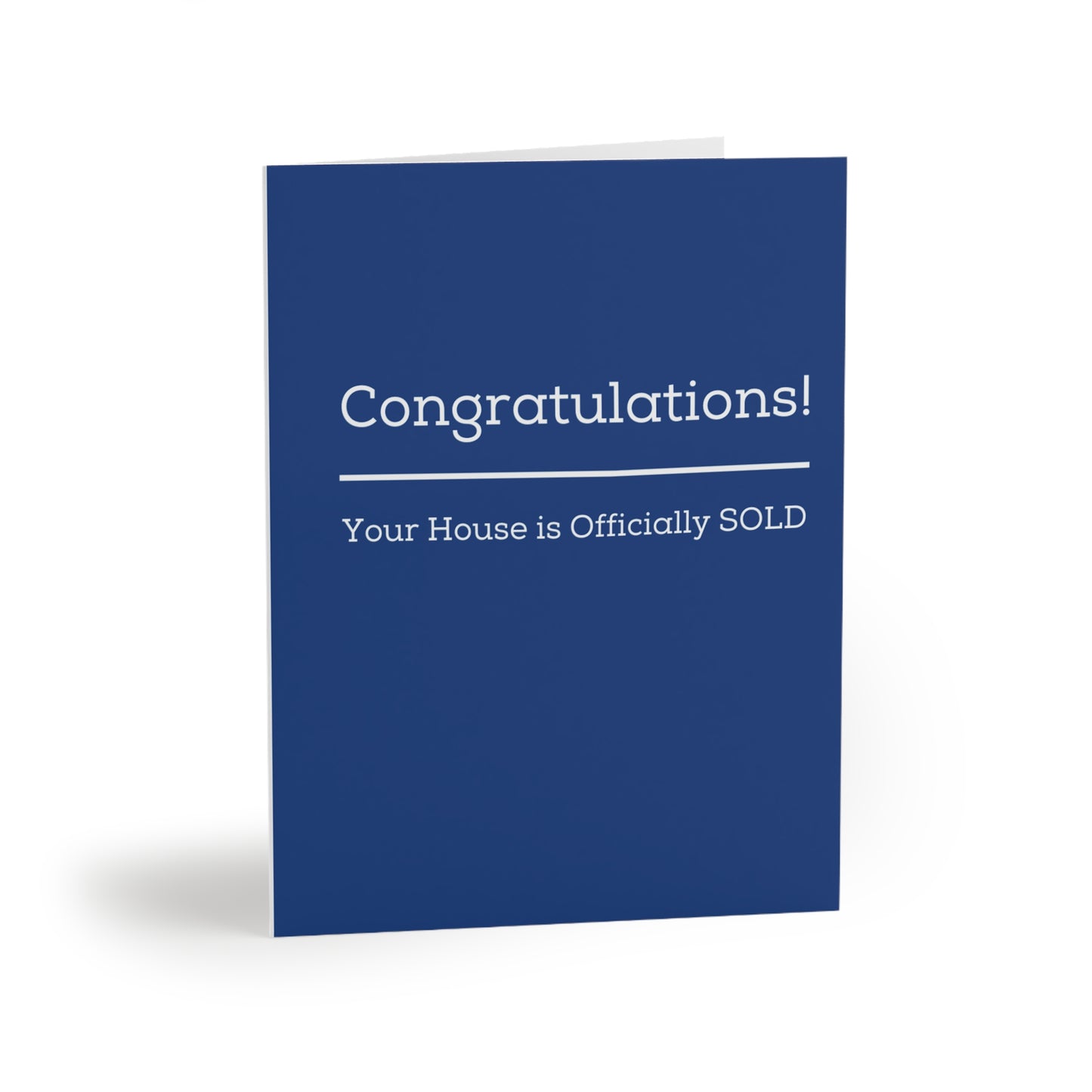"Your House is SOLD" Blue - Cards for Real Estate Agents (8, 16, and 24 pcs)