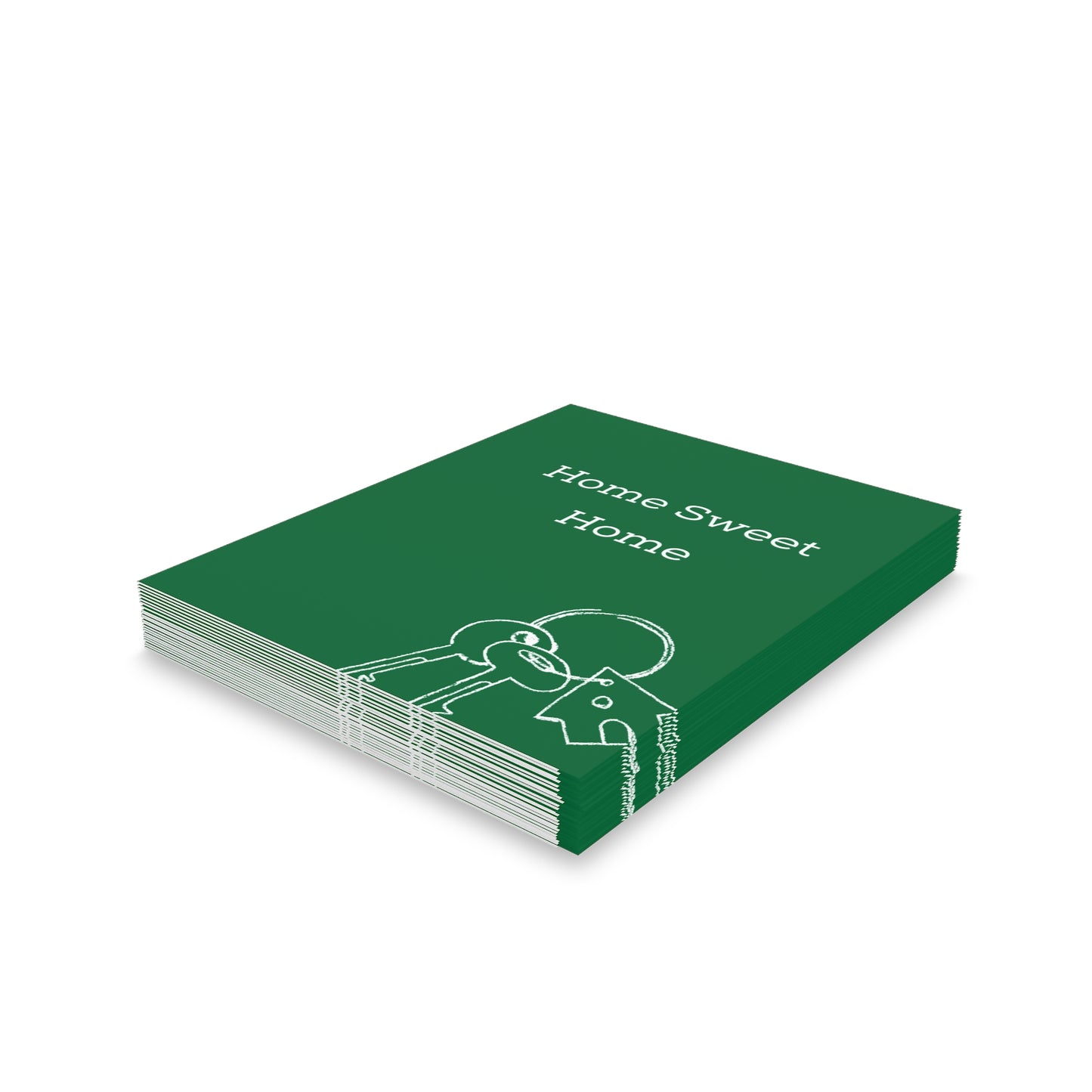 "Home Sweet Home" Green - Cards for Real Estate Agents (8, 16, and 24 pcs)