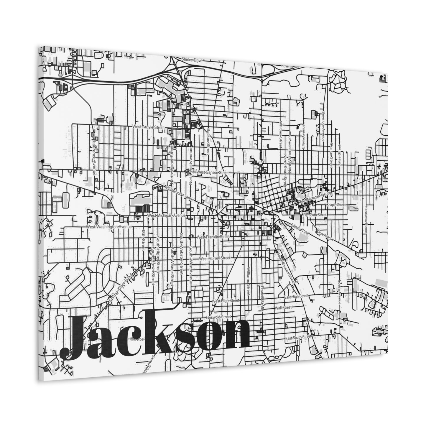 Jackson (City) Canvas