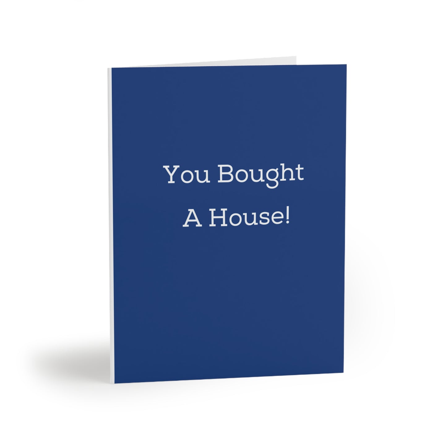 "You Bought a House" Blue - Cards for Real Estate Agents (8, 16, and 24 pcs)