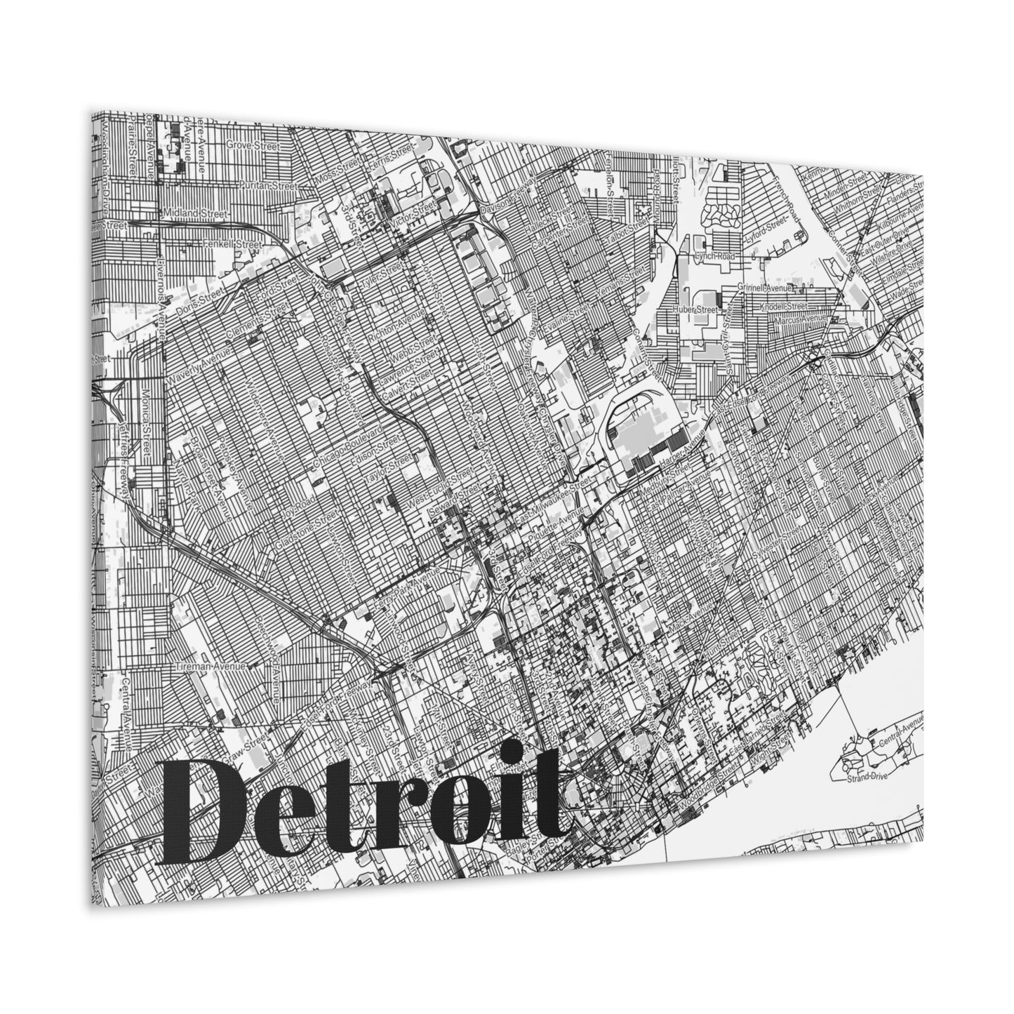 Detroit (City) Canvas