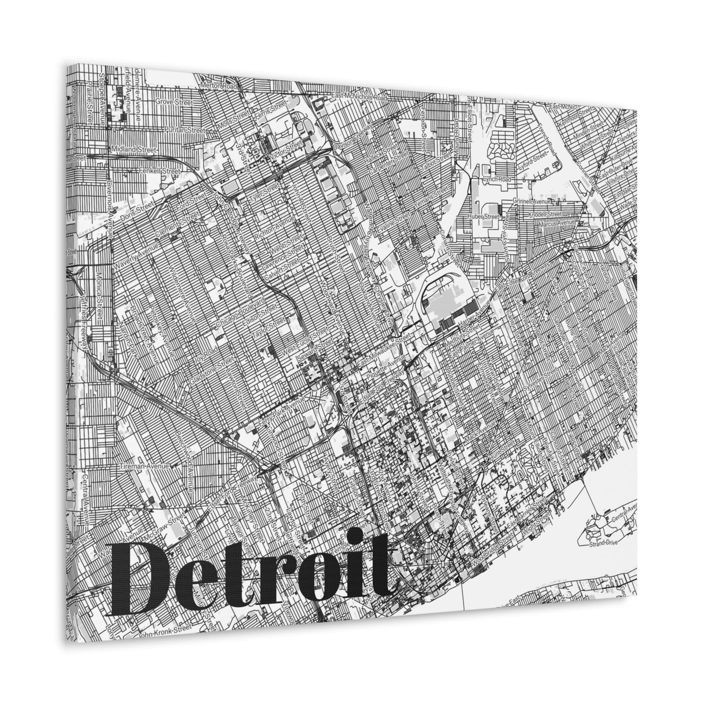 Detroit (City) Canvas