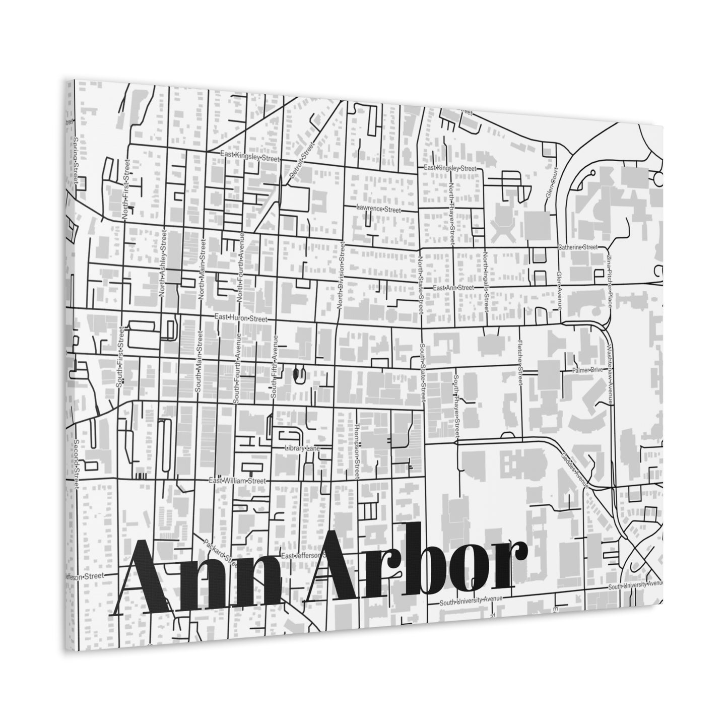 Ann Arbor (Downtown) Canvas