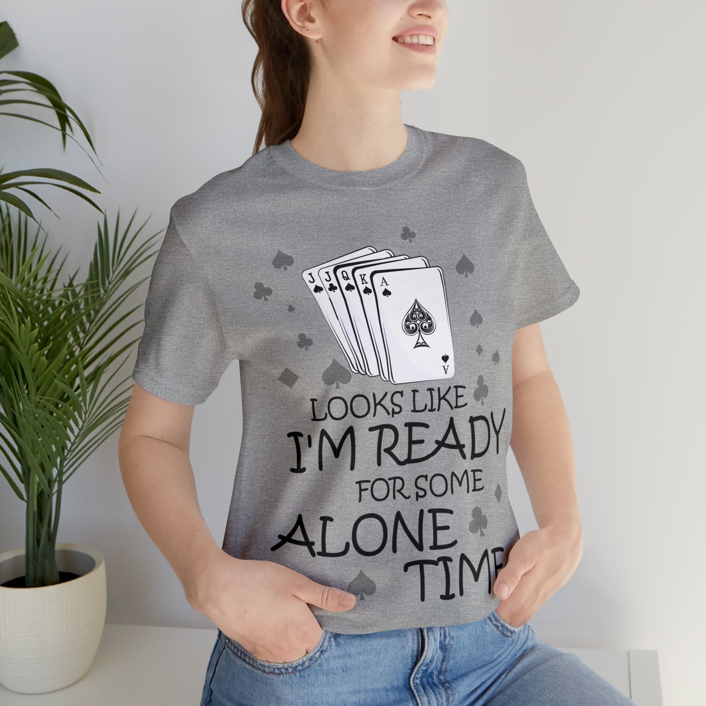 "Alone Time" Euchre Short Sleeve Tee