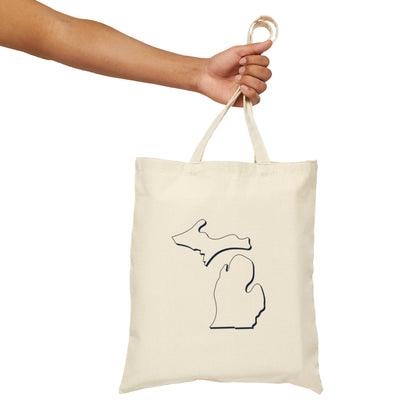 "Nothing Beats a Michigan Beach" Cotton Canvas Tote Bag