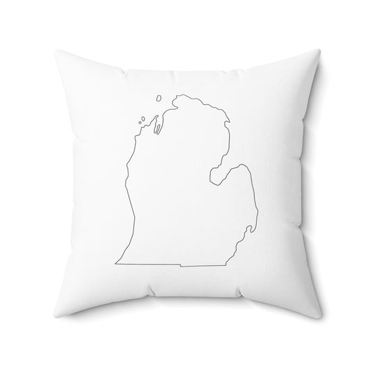 Two-sided Michigan Peninsulas Square Pillow