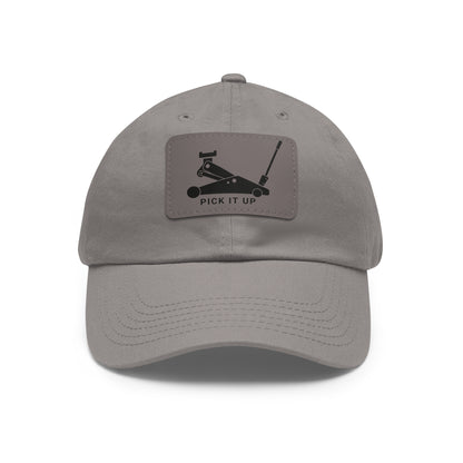 "Pick it up" Dad Hat with Leather Patch