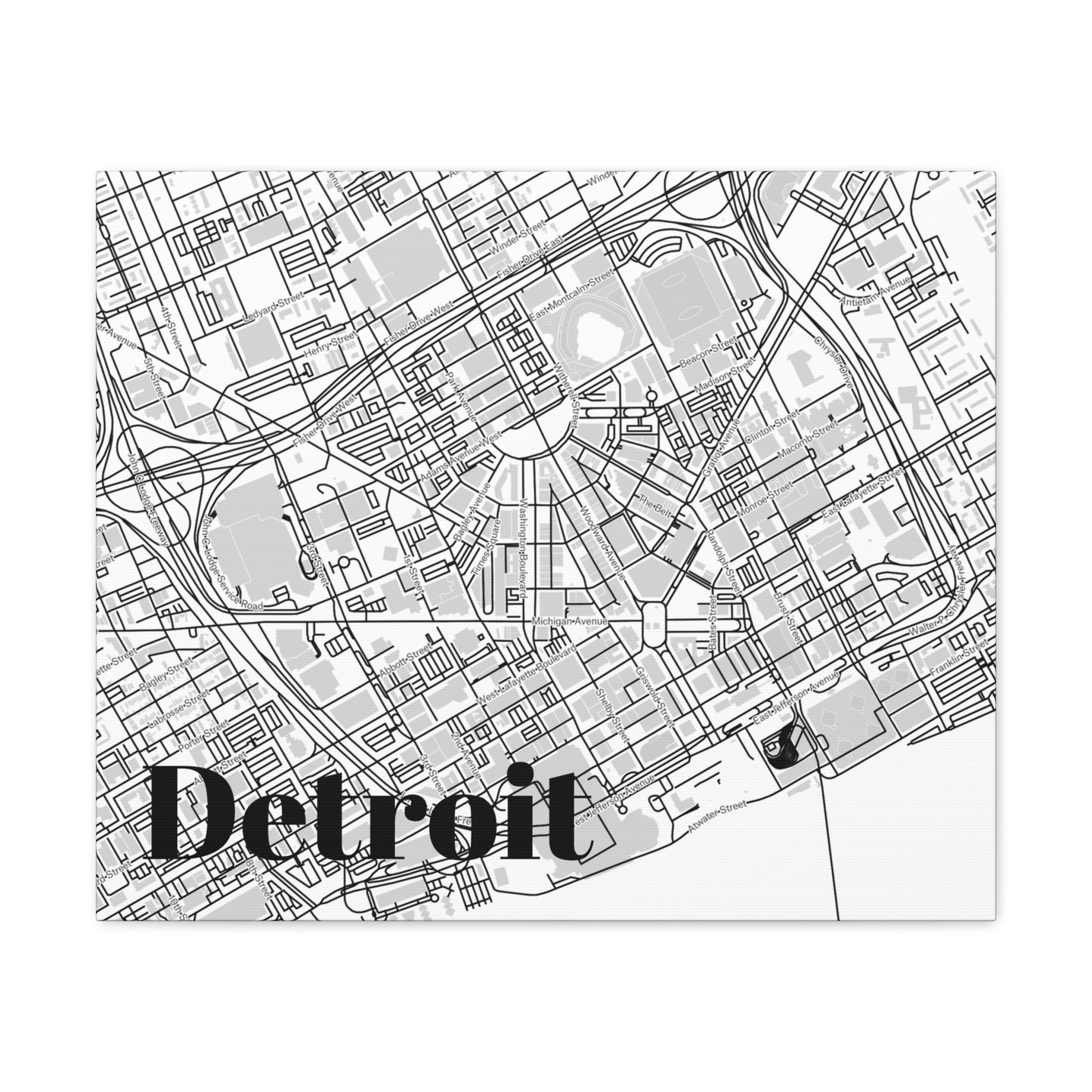 Detroit (Downtown) Canvas