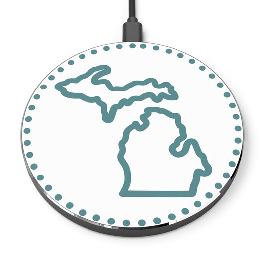 Michigan - Wireless Charger - Soft Blue