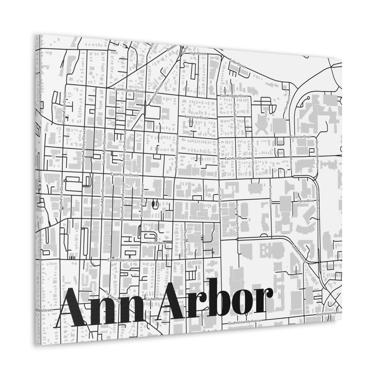 Ann Arbor (Downtown) Canvas