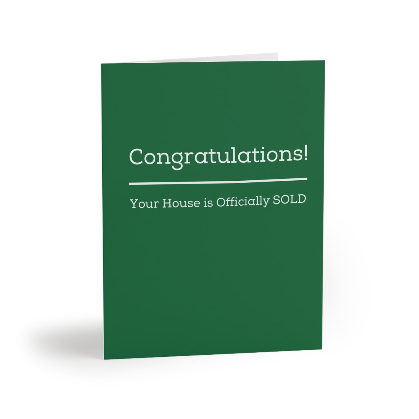 "Your House is SOLD" Green - Cards for Real Estate Agents (8, 16, and 24 pcs)