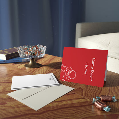 "Home Sweet Home" Red - Cards for Real Estate Agents (8, 16, and 24 pcs)