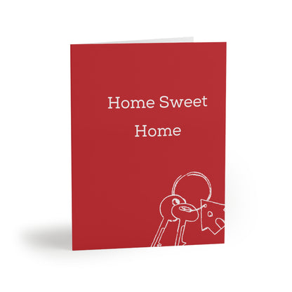"Home Sweet Home" Red - Cards for Real Estate Agents (8, 16, and 24 pcs)