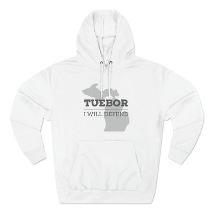 "Tuebor" Premium Pullover Hoodie with Michigan Seal