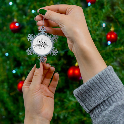 "Loner Time" Pewter Snowflake Ornament