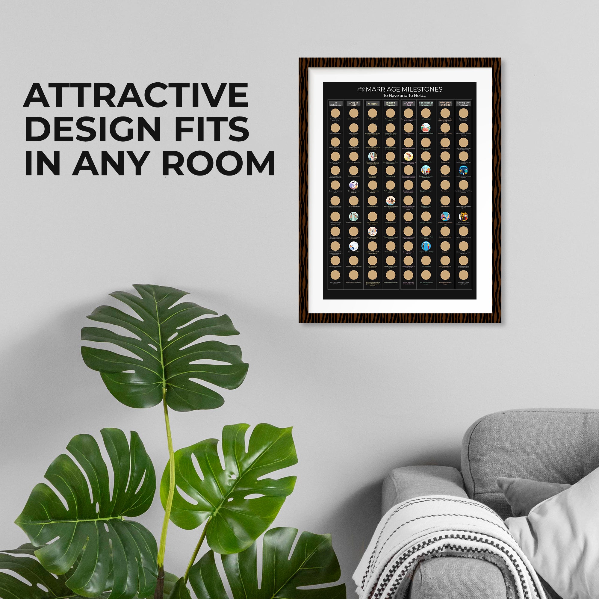 Marriage Milestones Scratch Off Poster