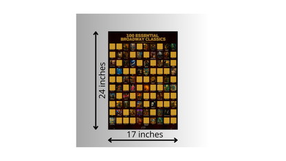 100 Essential Broadway Classics Scratch Off Poster