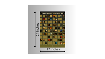 Top 100 Films of All Time Scratch Off Poster